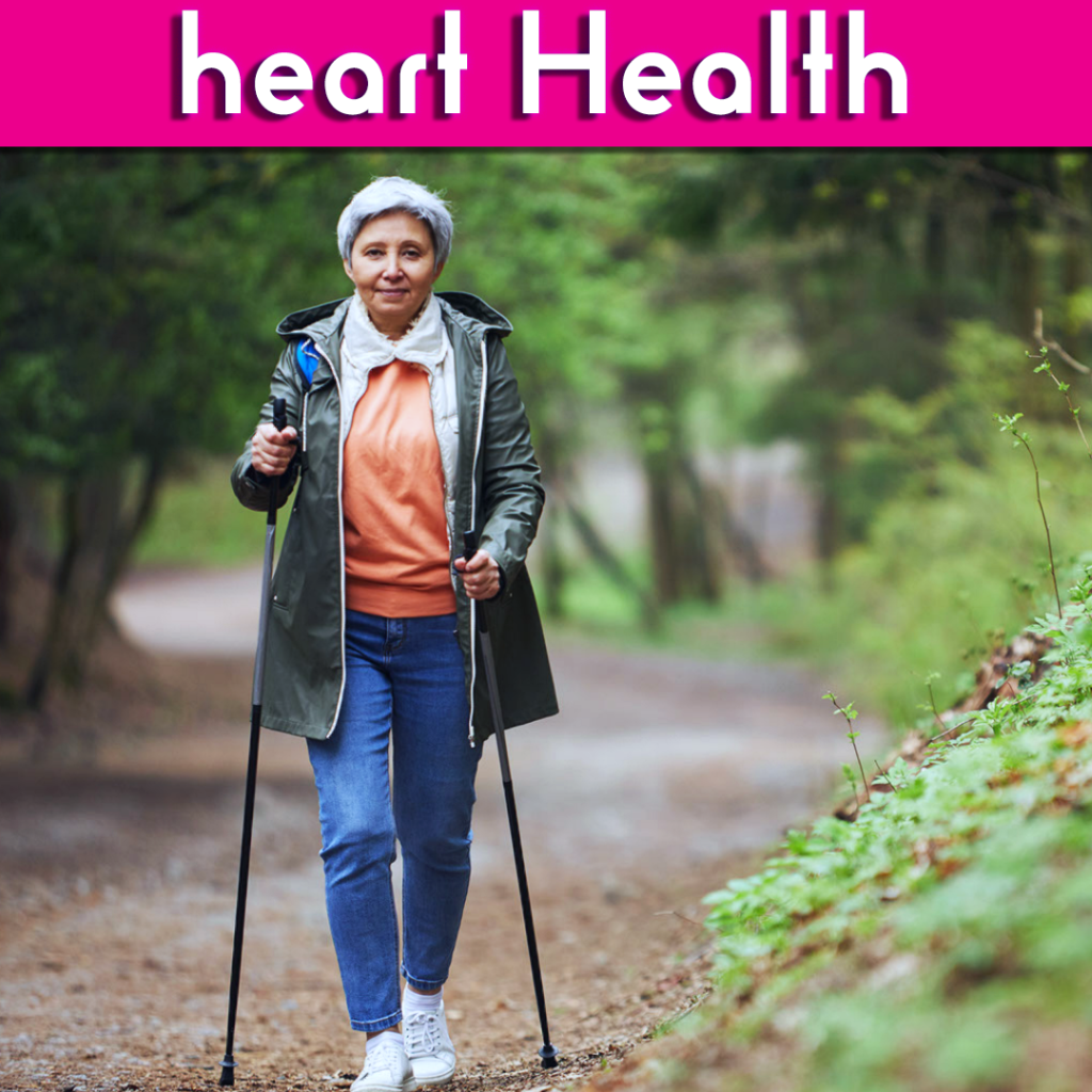 Nordic poles improve heart health